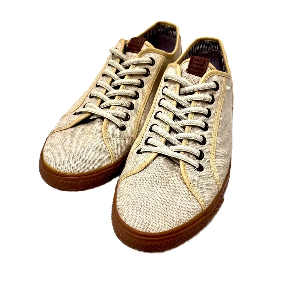 Ben Sherman Tan Canvas Slip-on Shoes Size 9 - Picture 1 of 7